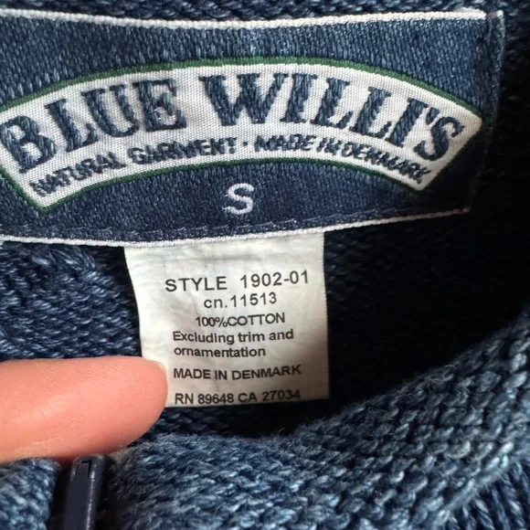 BLUE WILLI'S 100% Cotton ottoman sweater dress, Size Small. - Picture 6 of 7